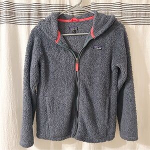 Patagonia Kids' Los Gatos Fleece Full Zip with Hood‎ Grey and Pink